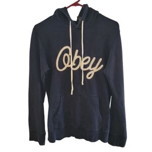 Obey navy signature hoodie